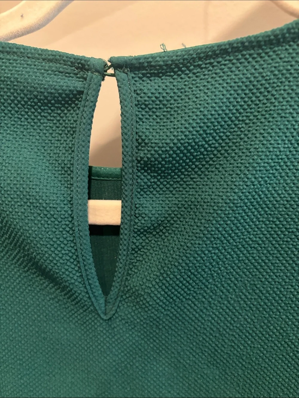 Zara Teal Green Blouse with White Puff Sleeves
